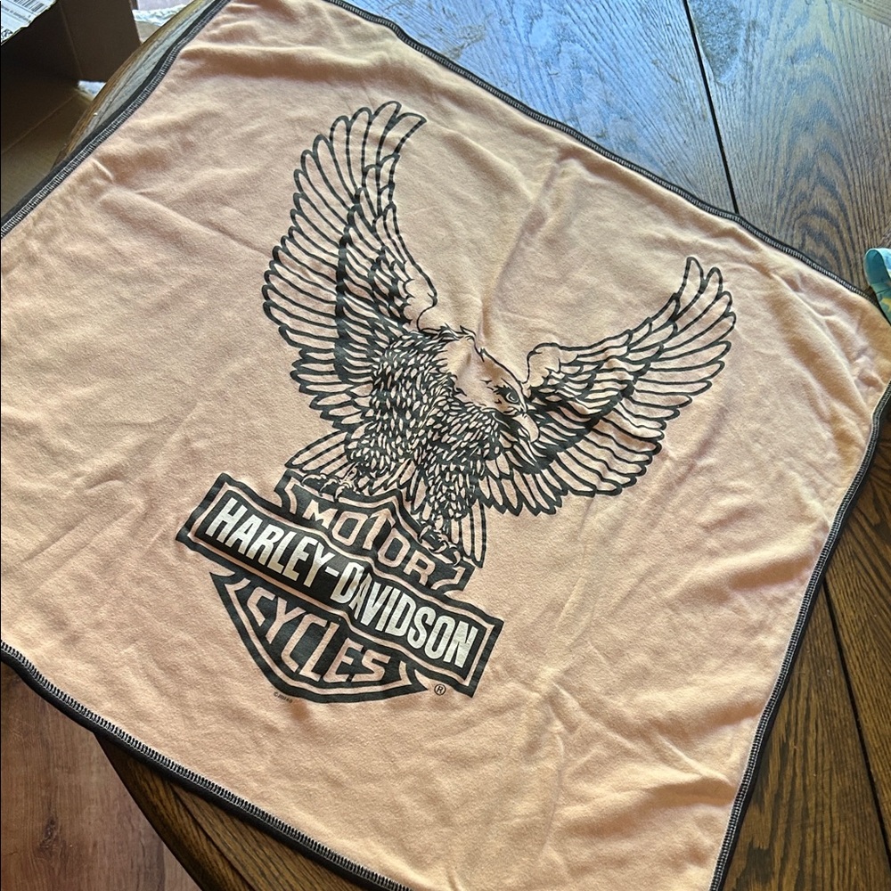 Harley-Davidson Pink Infant Blanket with Eagle Graphic